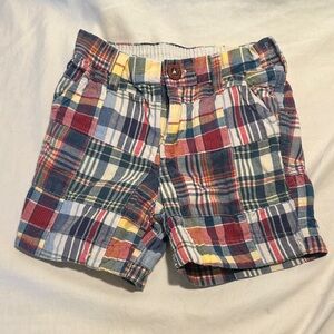 Baby Gap plaid patchwork shorts - 100% cotton - size 12-18M